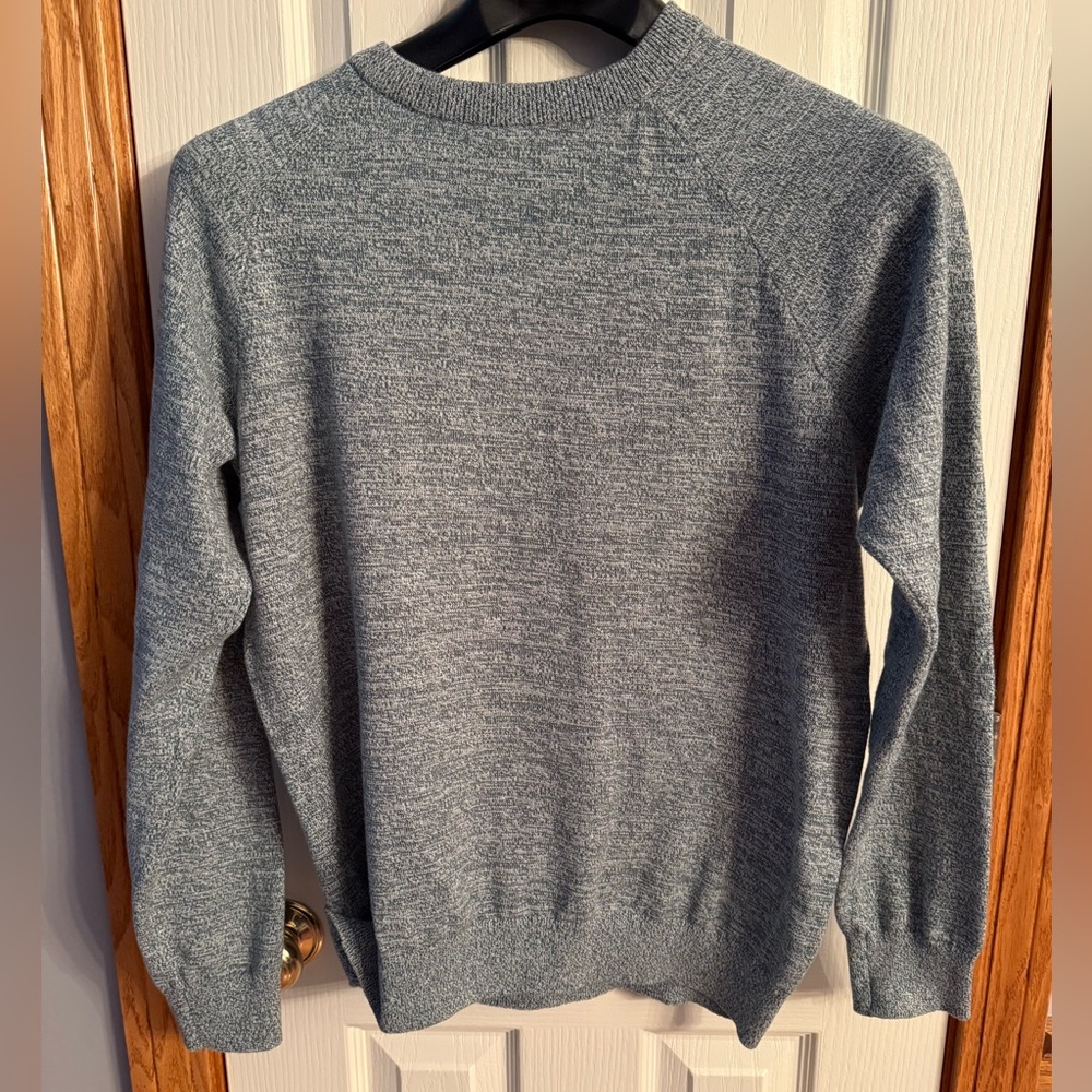H&M | Size Large | Men's Forest Green & White Crewneck Sweater 100% Cotton Cozy